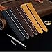 WOCCI Watch Band - Vintage Leather Watch Strap with Gold Buckle, Choice of Color and Width (14mm,18mm,19mm,20mm,21mm or 22mm)