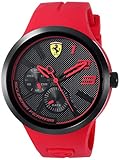 Scuderia Ferrari Men's FXX Quartz Watch with Silicone Strap, red, 15.29 (Model: 0830396)