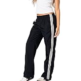 Fernvia Womens Parachute Pants Wide Leg Baggy Y2K Elastic Waist Jogger Sweatpants Track Pants Streetwear