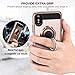 Vofolen Case for iPhone X iPhone Xs Case Ring Holder Rotational Kickstand Hybrid Shield Heavy Duty Armor Dual Layer Protective Hard Shell Rugged Bumper Cover Case for iPhone X XS 10 10S (Rose Gold)
