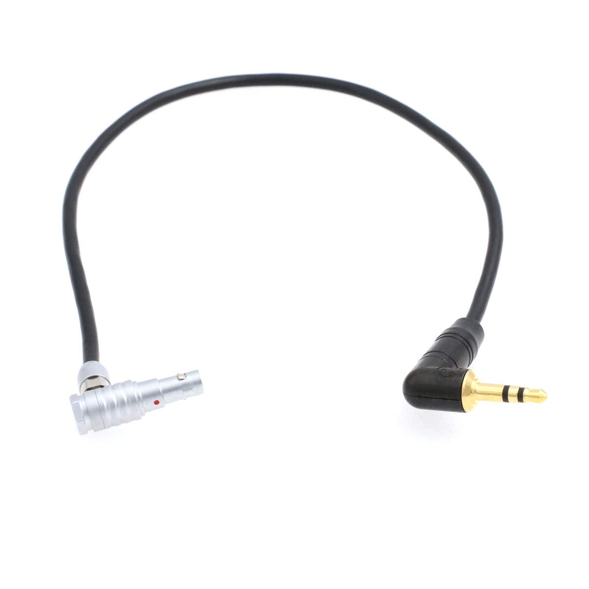 HangTon Audio Input Cable for ARRI Alexa Mini Z CAM E2 V-Raptor Camera Right Angle 3.5mm 1/8'' TRS to 00B 5 Pin 30cm