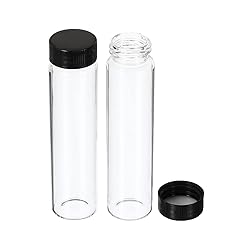 PATIKIL 50mL Reagent Media Bottle, 12 Pack Round