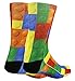 Mens Crazy Fun Cool 3D Print Colorful Athletic Novelty Crew Tube Socks,Le