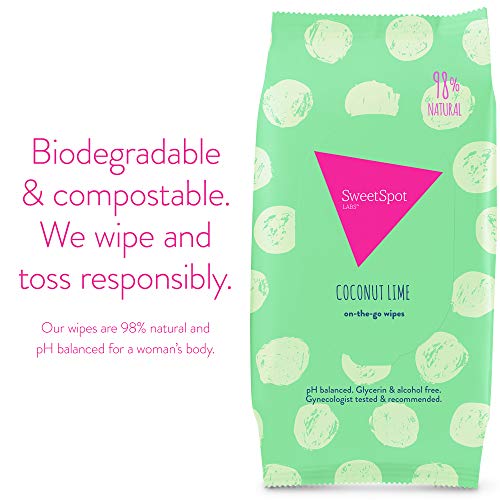 SweetSpot Labs Coconut Lime Feminine Wipes pH Balance Cleansing Wipes