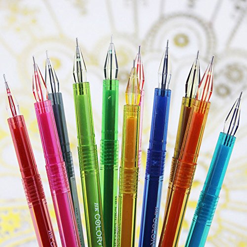 Gbell 12 Pc 0.5mm Rainbow Gel Pen Set - Cute Candy Colors Light Neutral Pens - Creative Stationery Student Gift for Girls (Colorful)