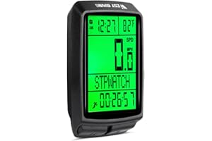 TOTMOX Bike Computer, Bike Speedometer, Cycling Odometer, Multifunctional and Waterproof, Smart Backlight, HD Digital LCD Display, Easy to Install