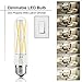 Leools Dimmable Edison Led Tubular Bulb T10,8W Vintage Led Filament Light Bulb 75W Incandescent, 4000K Daylight Glow,E26 Medium Base Lamp Bulb,3 Pack