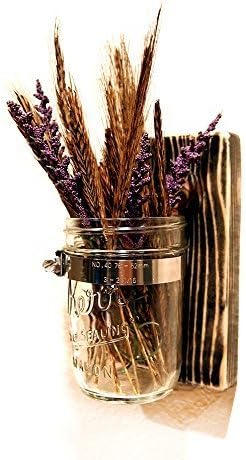 Mason Jar Sconce Vase Flower Candle Holder - CHOOSE YOUR COLOR Rustic Chic Wood Shabby Chic Wall Decor Housewarming Gift Sconce Wall Vase