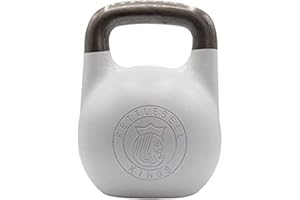 Kettlebell Kings Competition Kettlebell - 20-75 lb Cast Steel Weight for Strength Training - Smooth Grip Fitness Edition Design - Ergonomic Shape with Flat-Bottom for Workout, Gym and Home Exercise
