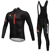MOXILYN Men's Quick-Dry Cycling Jersey Set Road Bike Bicycle Shirt + Bib Pants with 9D Gel Padded MTB Riding Clothing kit