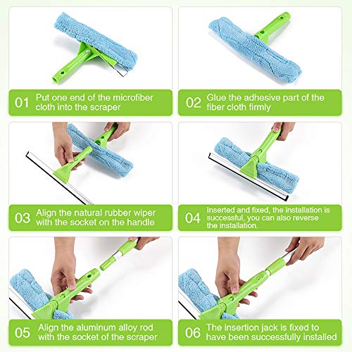 6 Professional+Detachable+Microfiber+Telescopic+Windshield