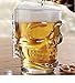 Circleware Face Beer Glass Handle, Heavy Base Funny Entertainment Glassware Drinking Cup for Water, Wine, Juice and Bar Liquor Dining Decor Beverage Novelty Gifts, 18 oz, Skull Mug 18oz