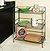 Seville Classics Iron Slat Tower Shelving, 3-Tier (Pewter)
