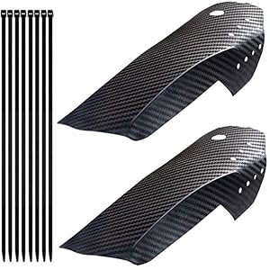 BUENNUS 1 Pair Bicycle Mudguards Mountain Bike Fenders 26/27.5/29 Inch Adjustable 3D Carbon Fiber MTB Mudguard Bicycle…