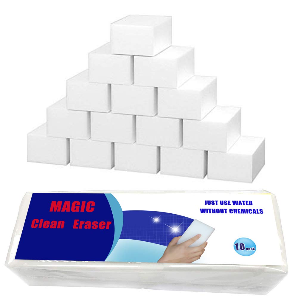 Magic Sponge Eraser Melamine Cleaner, Household Cleaning Non-Scratch Sponge Universal Cleaner for Multi Surface - Extra Large 4X2.7X1.2 (10)