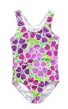 ALove Big Girl's Bauhinia Floral Printed One Piece Swimsuit Racerback