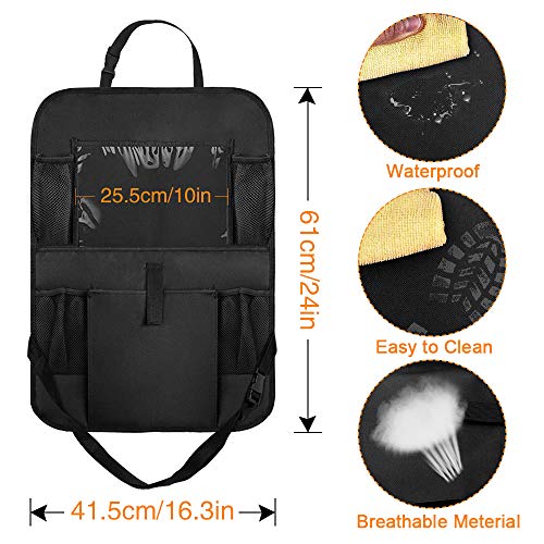 image for mixigoo Car Back Seat Organizer Kids - Car Organizers Covers Protector