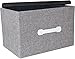 Jumbo Storage Bin with Lid (18 x 12 Inches, Gray)