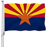 REIDFERR Arizona Flag 3x5 Outdoor Double Sided - Heavy Duty Polyester Arizona AZ State Flags Long Lasting with 2 Brass Grommets 3 X 5 Ft