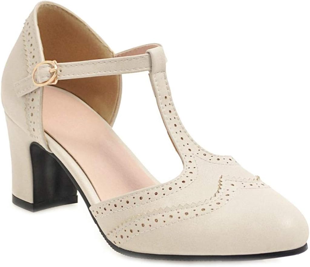 t strap pumps nude