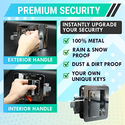 LATCH.IT Chrome RV Door Latch RV Door Locks for Travel Trailers