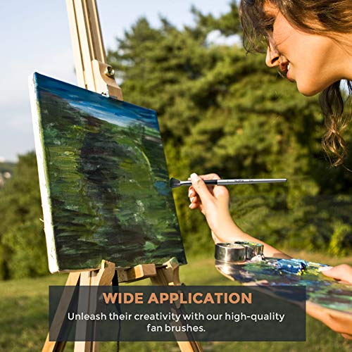 Nicpro Fan�Paint�Brushes 10 PCS Artist Painting Brush Set for Acrylic Watercolor Oil Painting - //coolthings.us