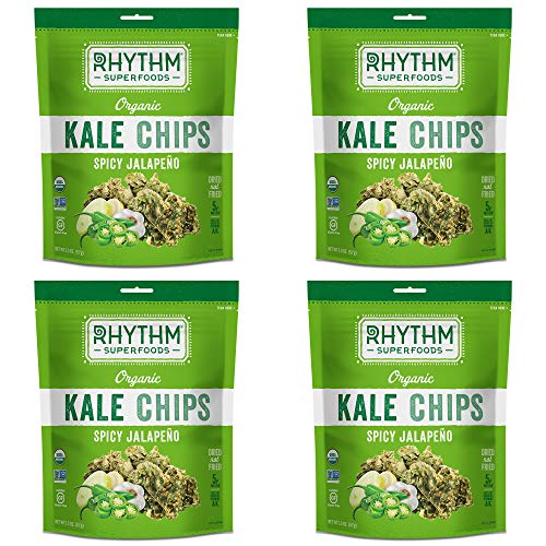 image for Rhythm Superfoods Kale Chips, Spicy Jalapeno, Organic and Non-GMO, 2 O