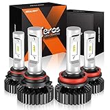 SEALIGHT 9005/HB3 High Beam H11/H9 Low Beam LED Headlight Bulbs Combo Package CSP Chips 6000K Ice White