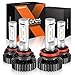 SEALIGHT 9005/HB3 High Beam H11/H9 Low Beam LED Headlight Bulbs Combo Package CSP Chips 6000K Ice White