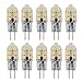 Dayker 2W G4 LED Bi Pin Bulb Jc Type G4 Base Lightbulb AC/DC 12V Warm White for Under Counter Lighting, Puck Lighting, Ceiling Lighting(10 Pack)