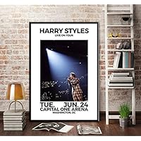 KGIDK Harry Styles World Tour Live Cover History Poster Wall Art Picture Posters and Prints Canvas Painting for Room Home Decor 42X60Cm No Frame