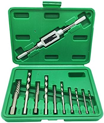Mainpoint Screw Extractor Broken Bolt Remover Drill Guide Bits Set With Holder Frame 11 Pieces