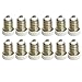 SmartDealsPro 6-Pack White Edison Screw E14 to Candelabra Screw E12 Halogen LED Bulb Base Light Converter Adapter Lamp Holder