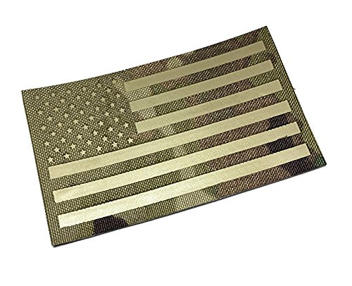 Mil-Spec Multicam (OCP) Tactical 3.5" x 2" THERMAL REFLECTIVE American Flag Patch