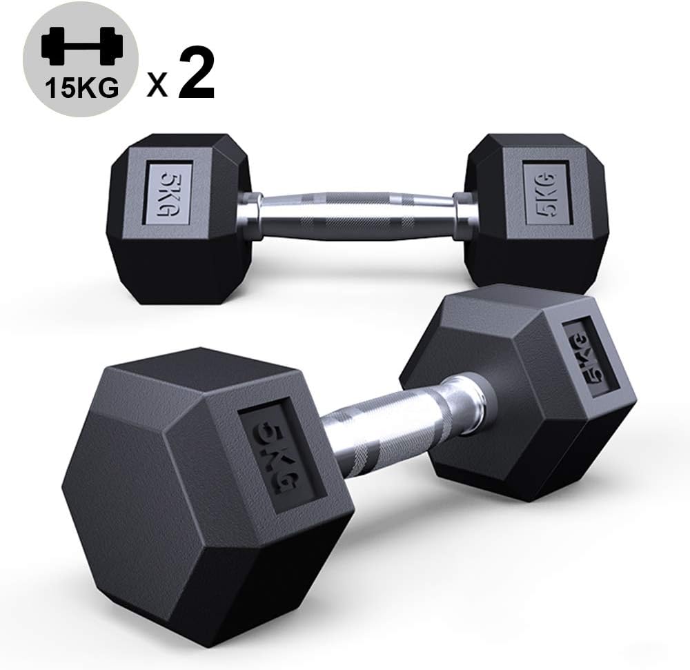 TGeng Dumbbells Pairs (10, 15, 20, 30, 40, 50 and 60 kg Set) Free Weights Dumbbells Weight Set Dumbbell Pair for Gym Home Bodybuilding Training