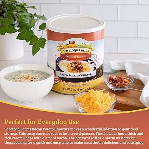 Saratoga Farms Bacon Potato Chowder, FreezeDried Soup Mix for Emergency Food Supply with a 20