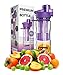 Zoma 25oz Fruit Infuser Water Bottle - Leak Free Locking Cap - BPA Free Tritan Plastic - Sport Spout - Carrying Loop and Finger Grips for Easy Transport