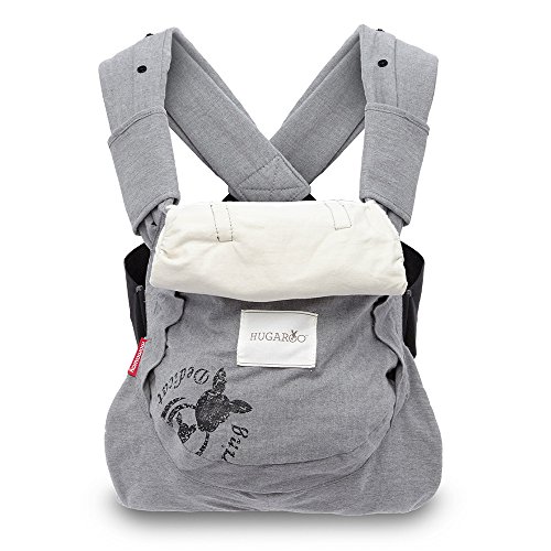 Mamaway Hugaroo Cross Back Temp. Balance Baby / Child Carrier, Extendable Shoulder Strap & Back Lumber Supports, With Hood Cover, Drool Teeth Pad, All Carry Positions, Newborn to Toddler - Blue - Thumbnail 5