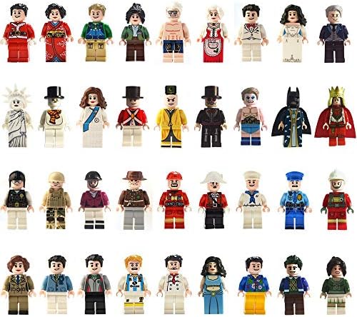 Cyiecw Minifigures Set, 36 pcs Community Mini People from Different Industries for Kids Party, Gifts, Building Bricks Kids Educational Toy to Build More Fun