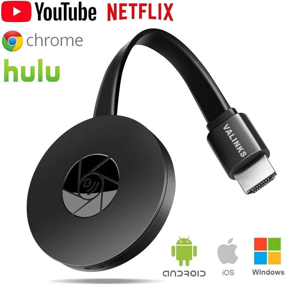 WiFi Display Dongle, VAlinks Wireless HDMI Adapter 1080P TV Receiver Adapter for Big Screen, Support Miracast DLAN Airplay, Compatible with iOS/Android/Pixel/Nexus/Mac/Windows