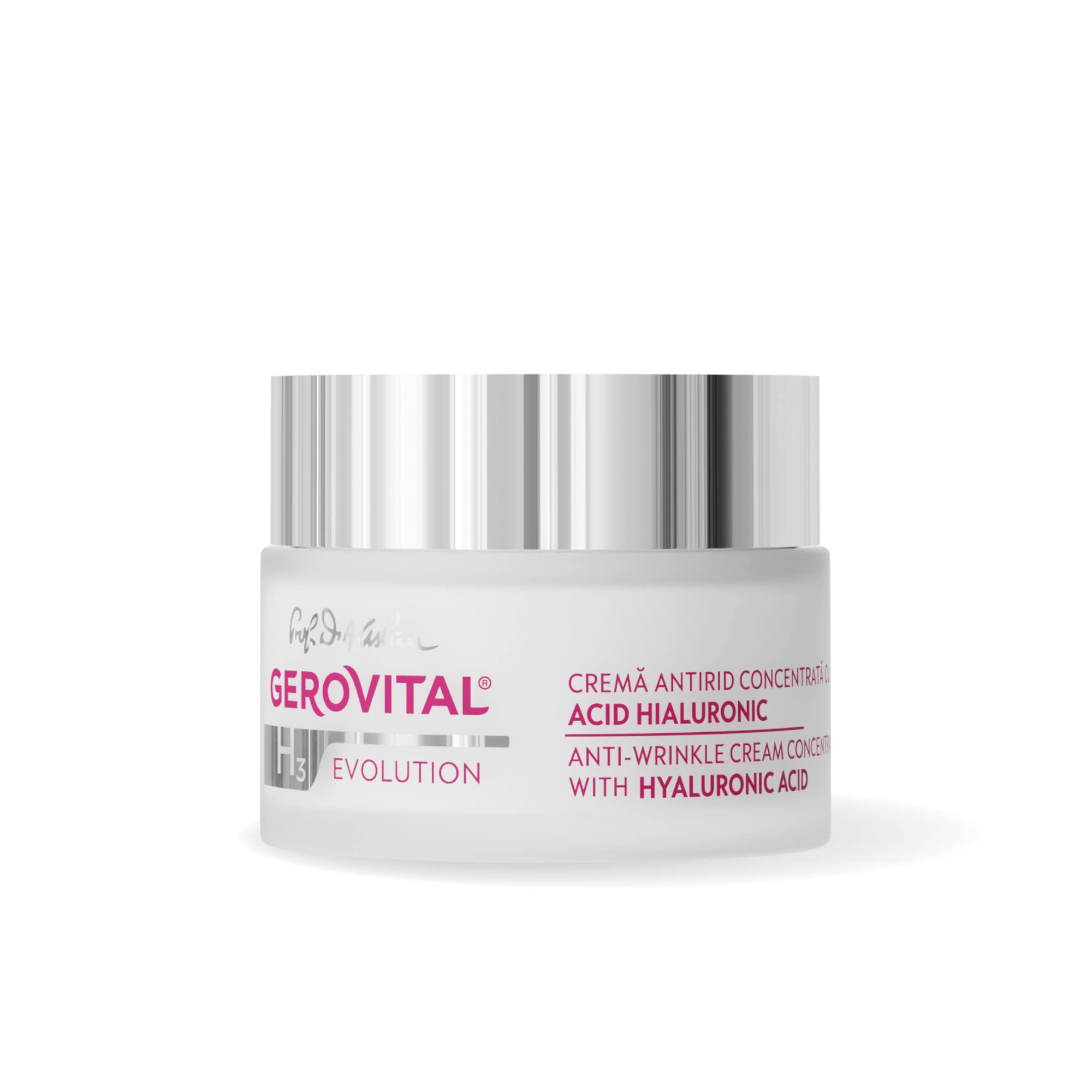 Gerovital Evolution Anti-Wrinkle Cream with 3% Hyaluronic Acid – Deep Moisturising, Wrinkle Filler Effect, For All Skin Types, Day Cream, 50 ml