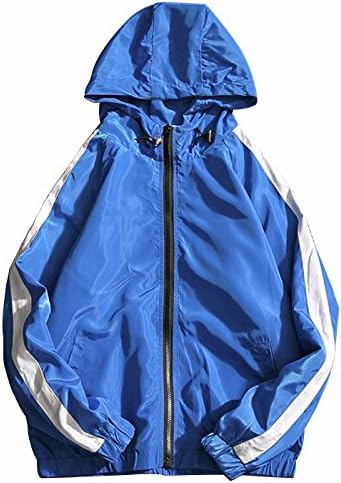 Bestmail Mens Hooded Casual Floral Printed Windbreaker Jacket
