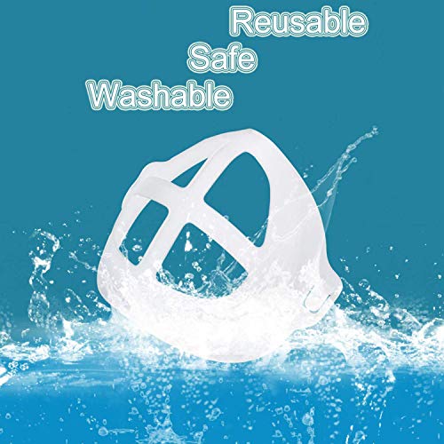 MINGYUAN Face Mask Inner Support Frame Bracket Masc Stands More Space for L-ipstick Protection Comfortable Mouth Nose Breathing Washable Reusable(3, White)