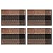 PVC Placemats, Stitching Stain Resistant Eat Mat Weaving Art for Table Heat Crossweave Woven Vinyl Insulation Non-Slip Placemat Set of 4 Piece