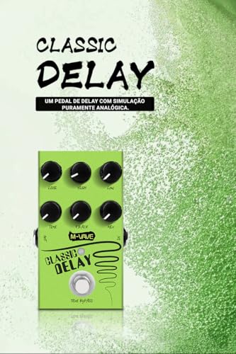 VEDO M-vave Pedal de efeito Classic Delay, True Bypass, tempo de delay de 600ms, para guitarra elétrica e baixo.