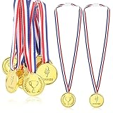 Caydo 24 Pieces Children's Gold Plastic Winner