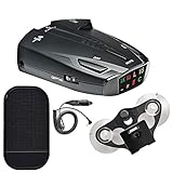Cobra ESD7570 9-Band Performance Radar/Laser Detector with 360 Degree Detection with Car Mat Bundle + 1 Year Extended Warranty