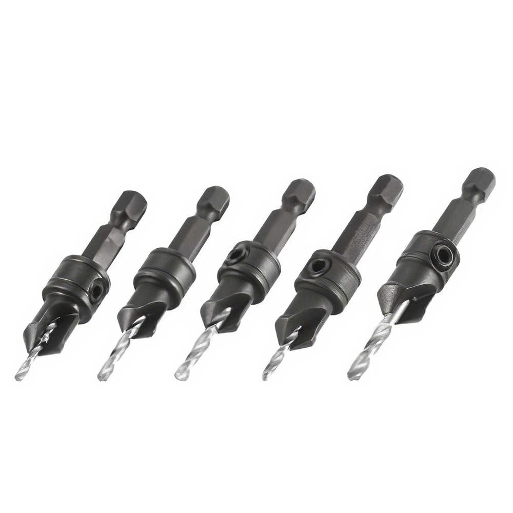 Trend Craft Pro Quick Release 5 Piece Countersink Set - CR/QR/CS/Set; Shank Diameter 1/4" Hex