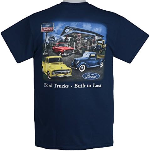 Early Ford Pickup - Truck T-Shirt 100% Cotton Preshrunk - Blue - By HRAC