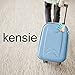 Kensie Buckle Closure Plastic PVC Luggage Tags in Blue/Multi Floral, 2 Pack
